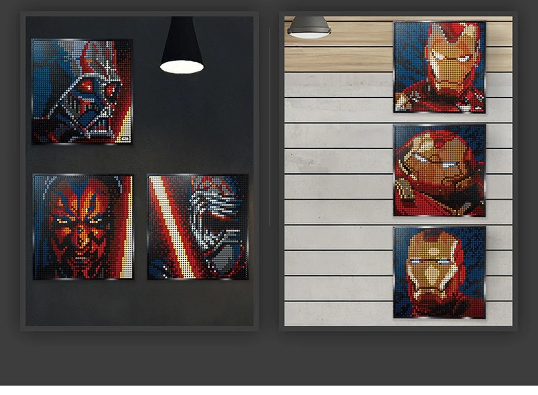 3406pcs Mosaic Portrait: Iron man - Image 5
