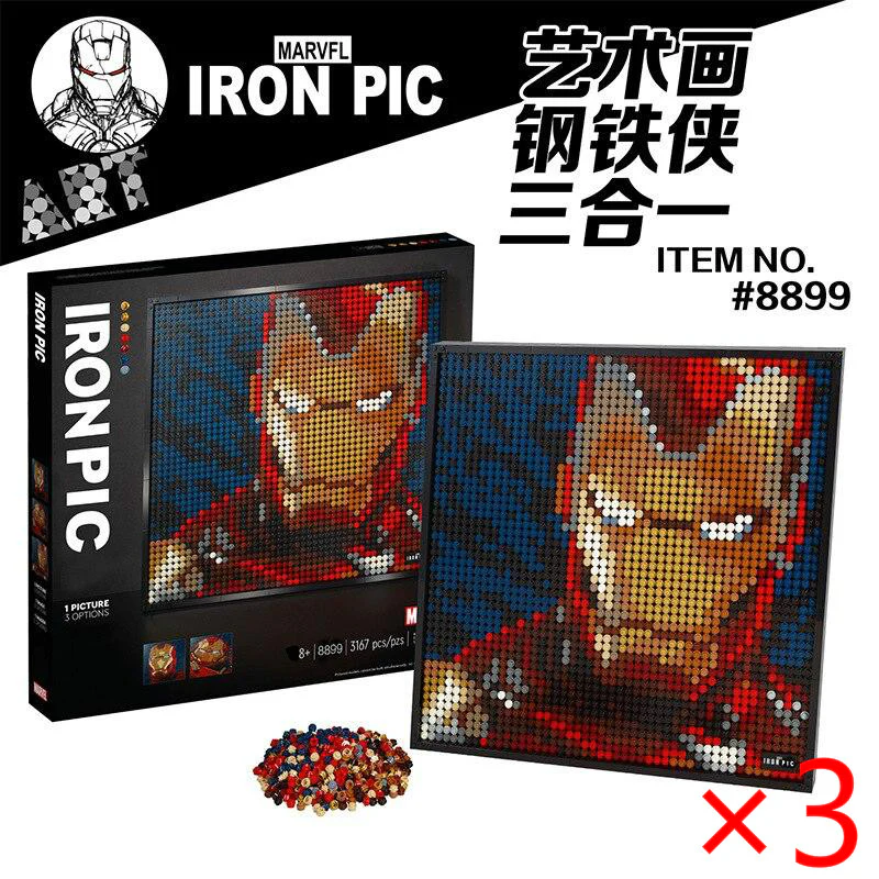 3406pcs Mosaic Portrait: Iron man - Image 6