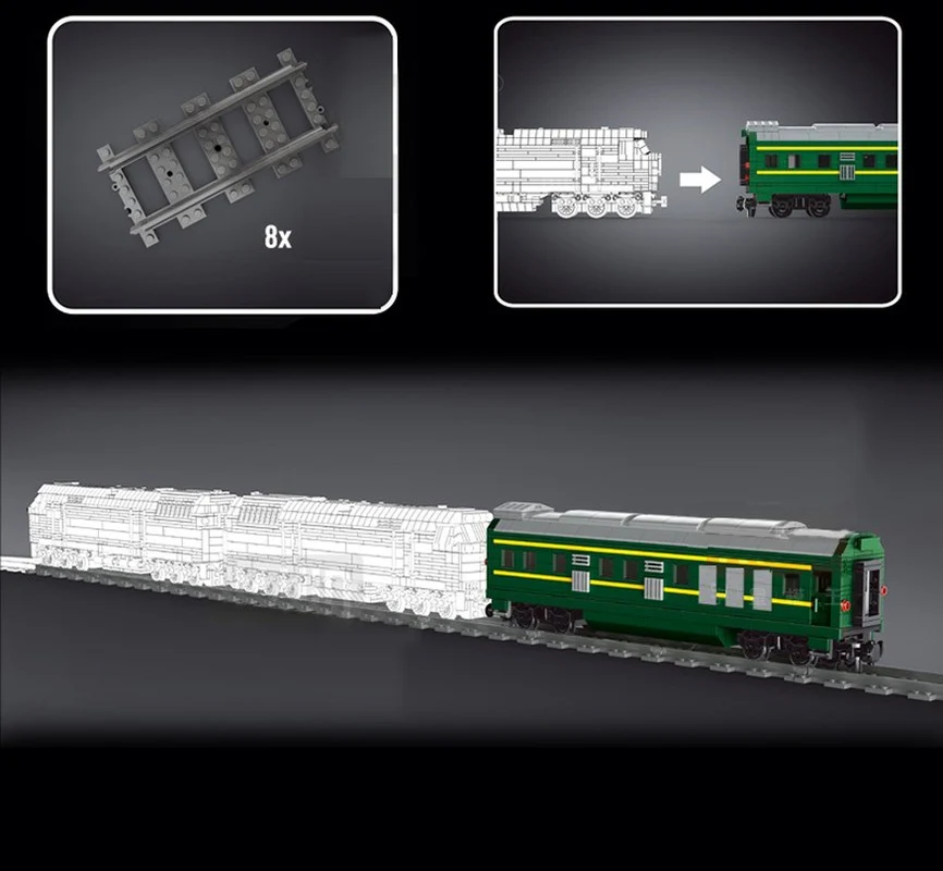 3095 PCS Mould King 12001 NJ2 Diesel Locomotives - Image 9