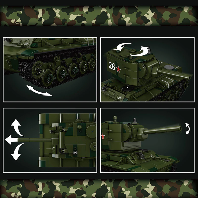 Mouldking 20026 KV2 Heavy Tanks - Image 4