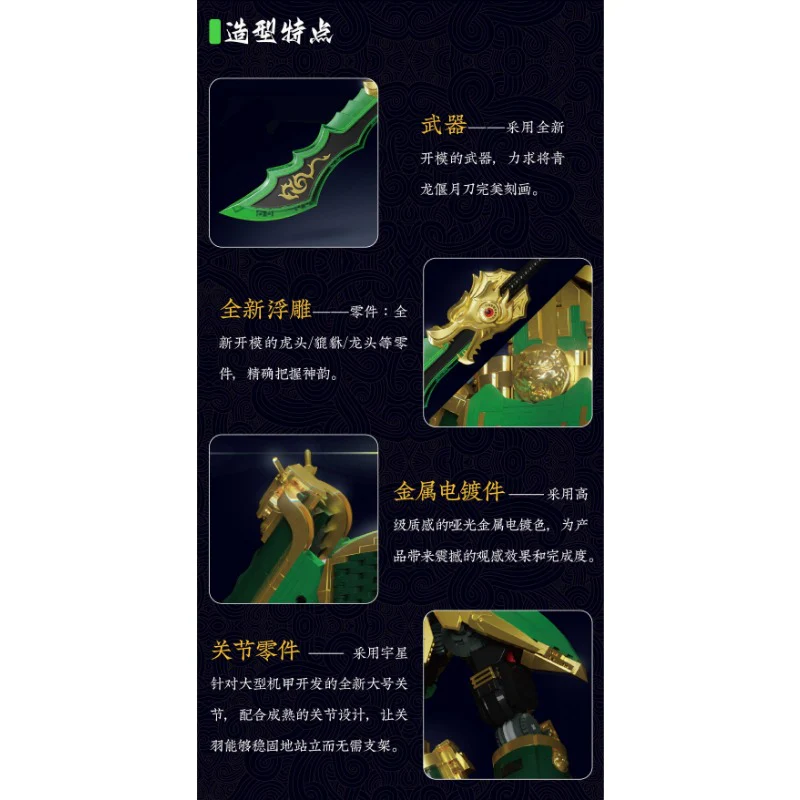 MouldKing 93001 Five Tiger Generals · GuanYu - Image 4