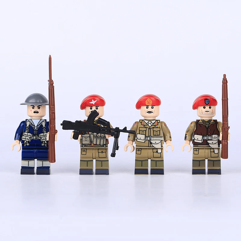 MT32-35 World War II British military camouflage airborne soldier Minifigures - Image 2