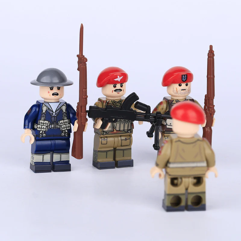 MT32-35 World War II British military camouflage airborne soldier Minifigures - Image 3
