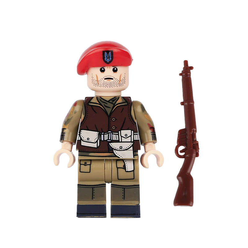 MT32-35 World War II British military camouflage airborne soldier Minifigures - Image 7