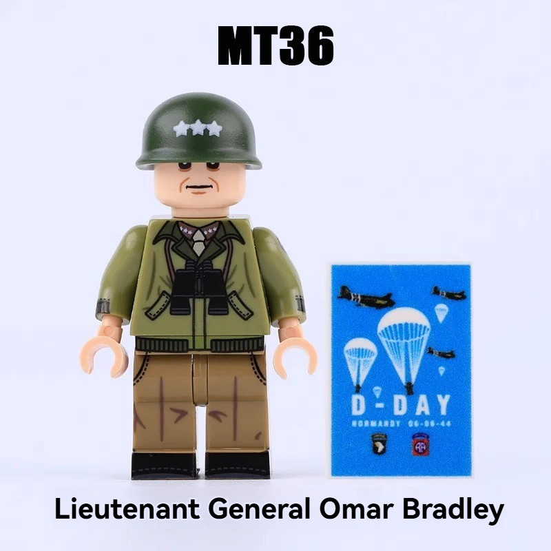 MT36-39 World War II military German, American, British and French naval submarine soldiers Minifigures - Image 2