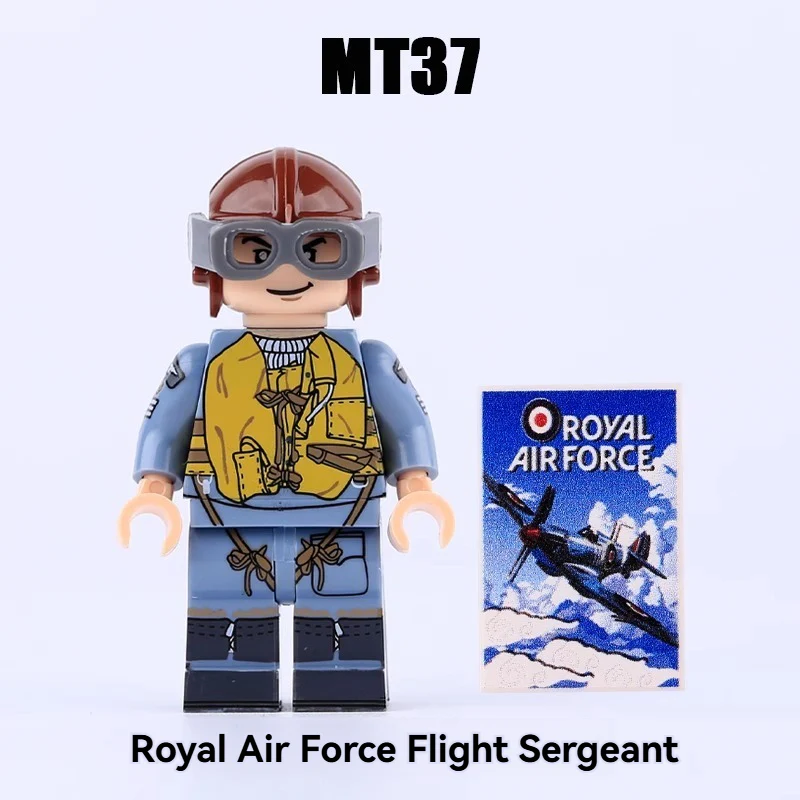 MT36-39 World War II military German, American, British and French naval submarine soldiers Minifigures - Image 3