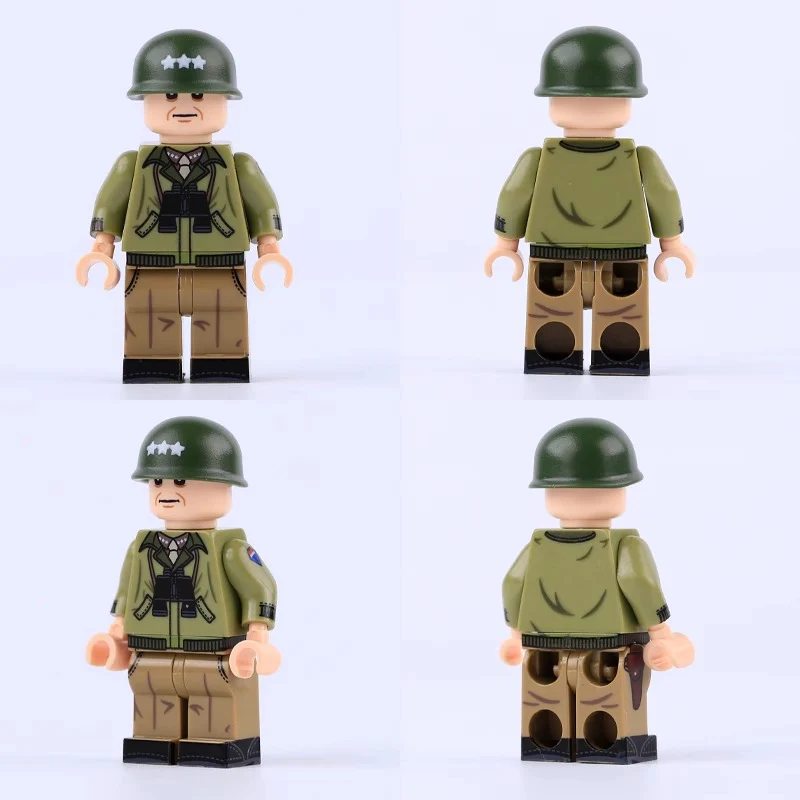 MT36-39 World War II military German, American, British and French naval submarine soldiers Minifigures - Image 6