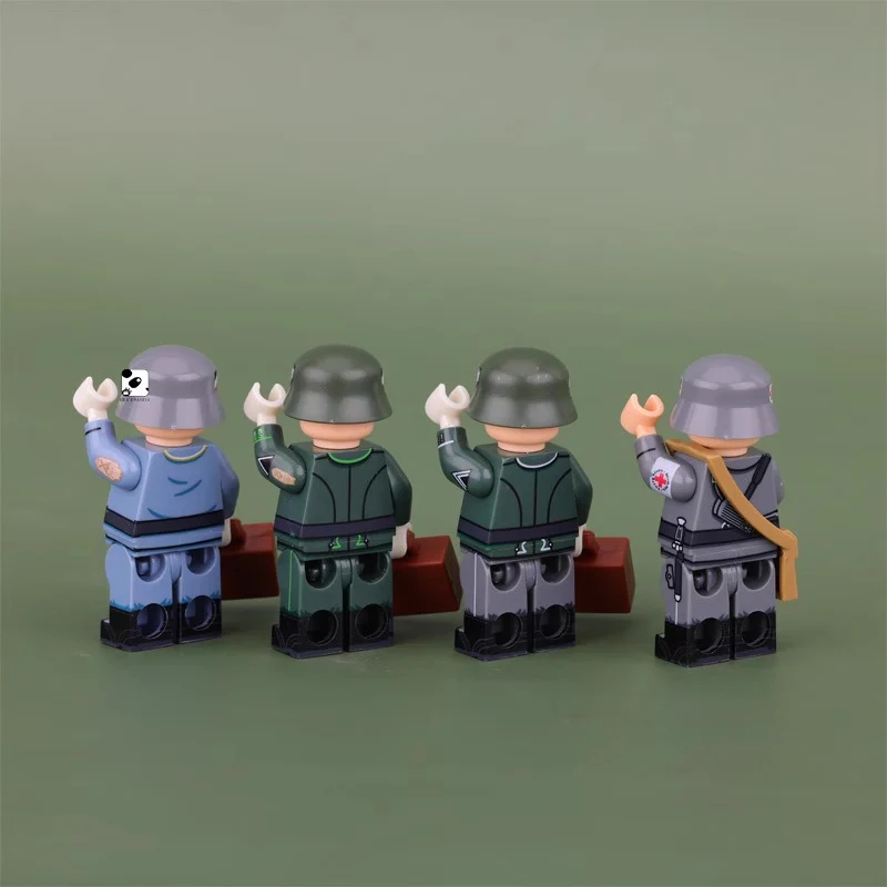 MT52-55 World War II Army Mountain Hunter Corporal, Medic Soldier Minifigures - Image 2