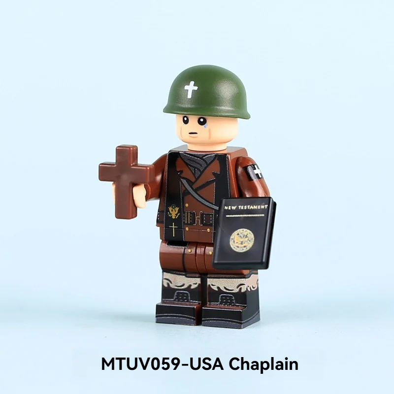 MTUV058-062 World War II Chaplain soldier Minifigures - Image 4