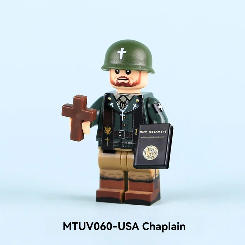 MTUV058-062 World War II Chaplain soldier Minifigures - Image 5