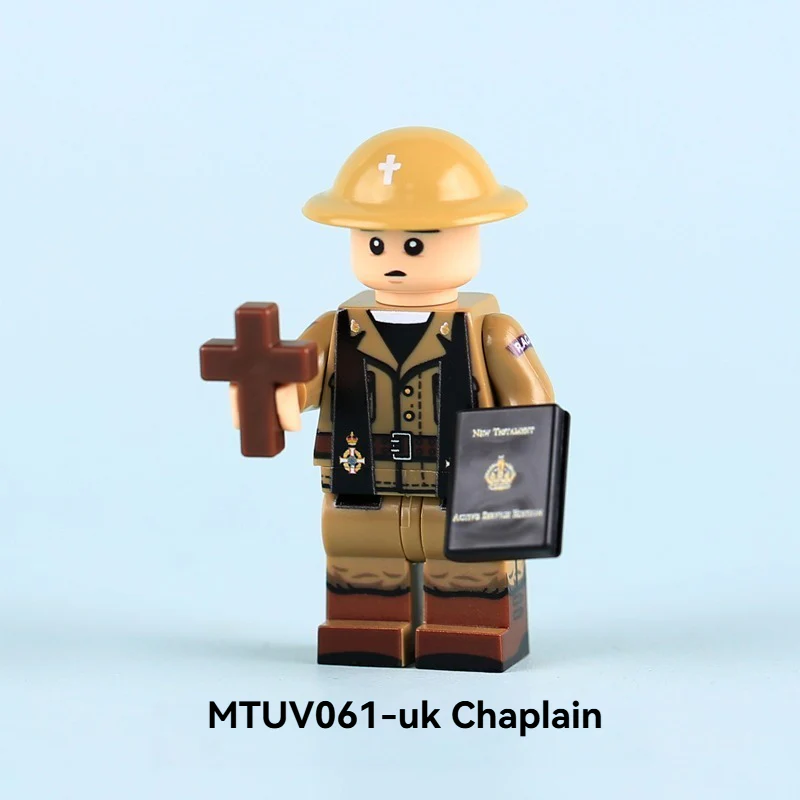 MTUV058-062 World War II Chaplain soldier Minifigures - Image 6