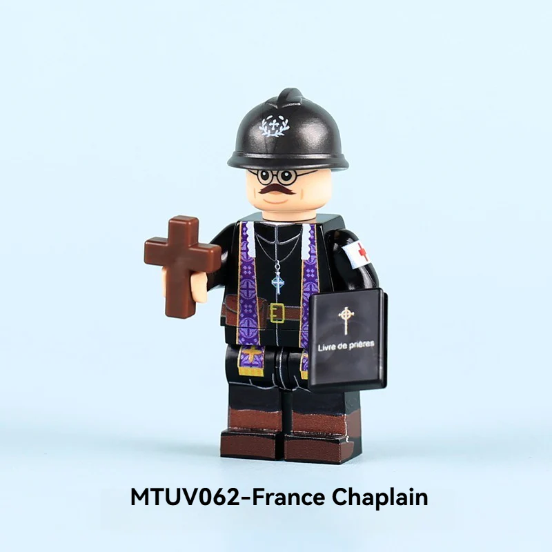 MTUV058-062 World War II Chaplain soldier Minifigures - Image 7