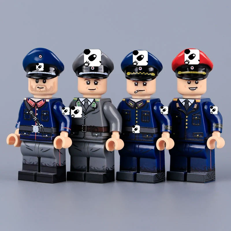 MTUV071-074 World War II historical military minifigures, firefighters, railway engineers - Image 2