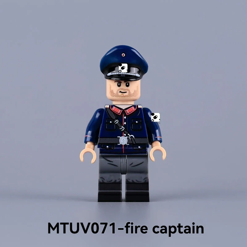 MTUV071-074 World War II historical military minifigures, firefighters, railway engineers - Image 4