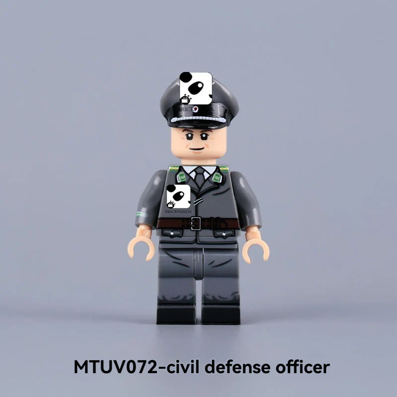 MTUV071-074 World War II historical military minifigures, firefighters, railway engineers - Image 5