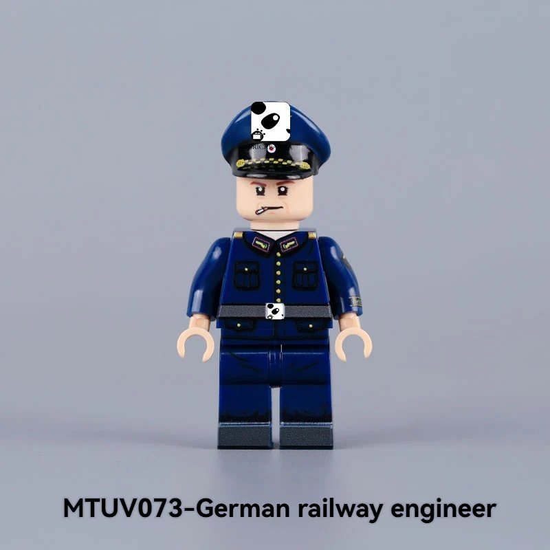 MTUV071-074 World War II historical military minifigures, firefighters, railway engineers - Image 6