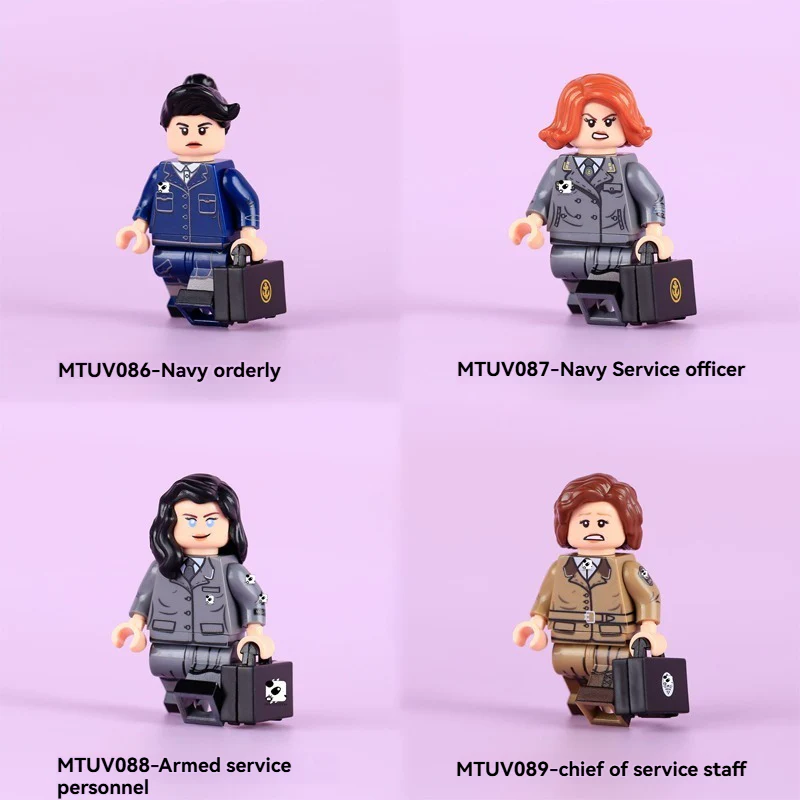 MTUV082-089 WWII Navy and Air Force Girl Soldiers Minifigures - Image 4