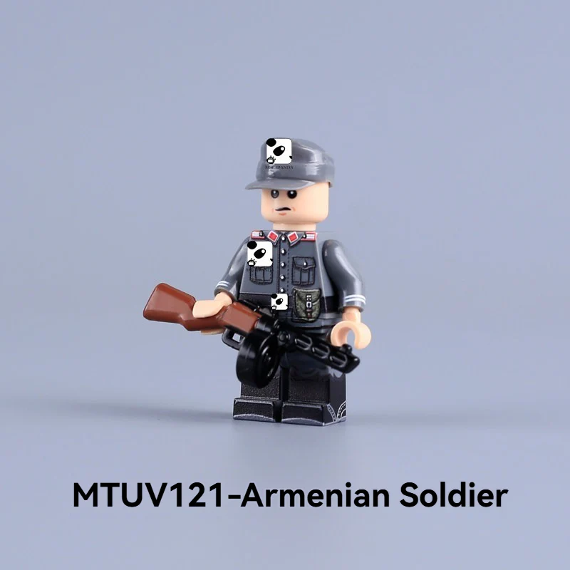 MTUV119-MTUV122 World War II foreign legion soldiers Minifigures - Image 7