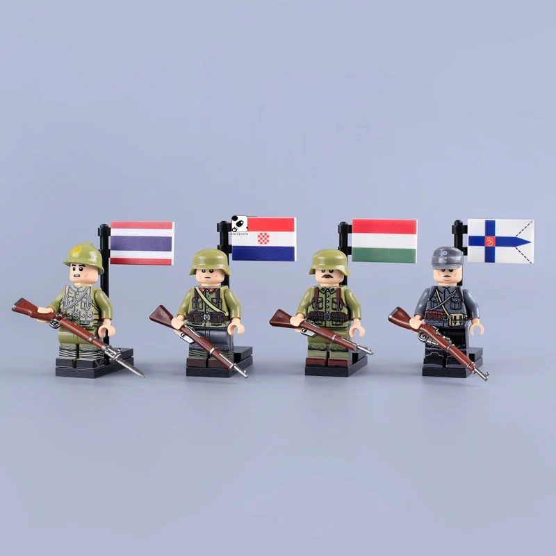 MTUV123-MTUV126 World War II foreign legion soldiers Minifigures - Image 2