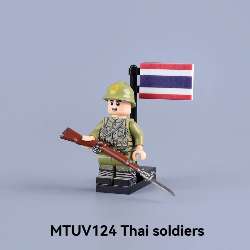 MTUV123-MTUV126 World War II foreign legion soldiers Minifigures - Image 4