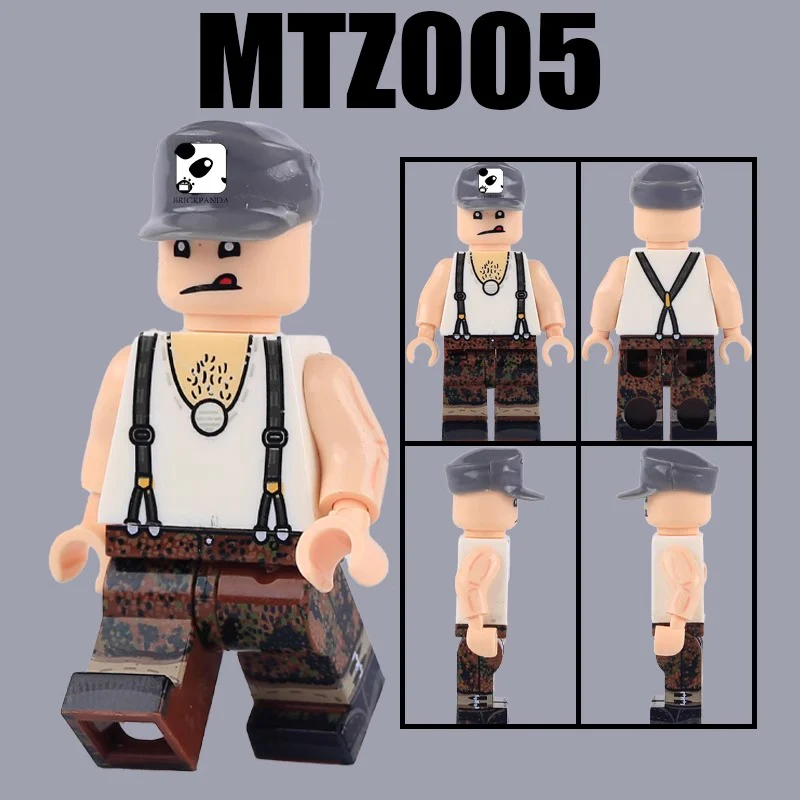 MTZ004-007 WWII German Soldier Camouflage Warrior Minifigures - Image 4