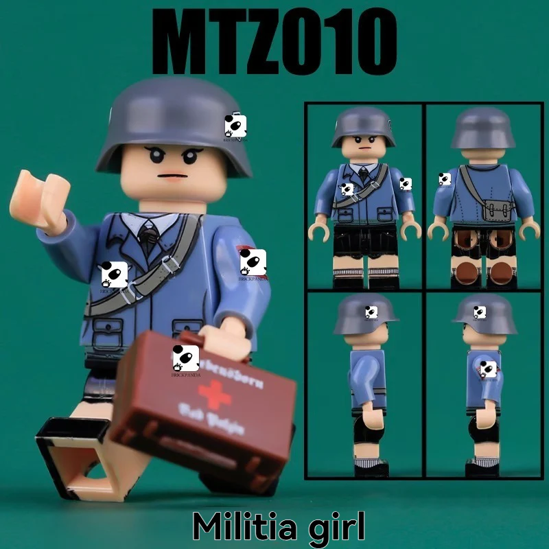 MTZ008-011 World War II Navy Young Soldiers, Militia Maiden Minifigures - Image 5