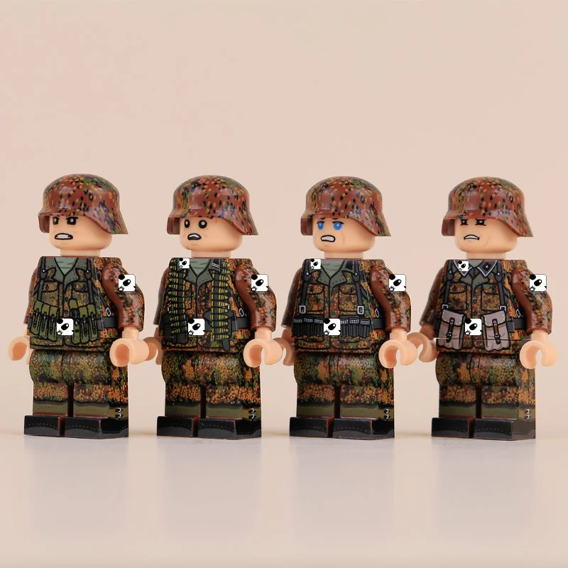 MTZ015-018 WWII Autumn Camouflage German Soldier Minifigures - Image 2