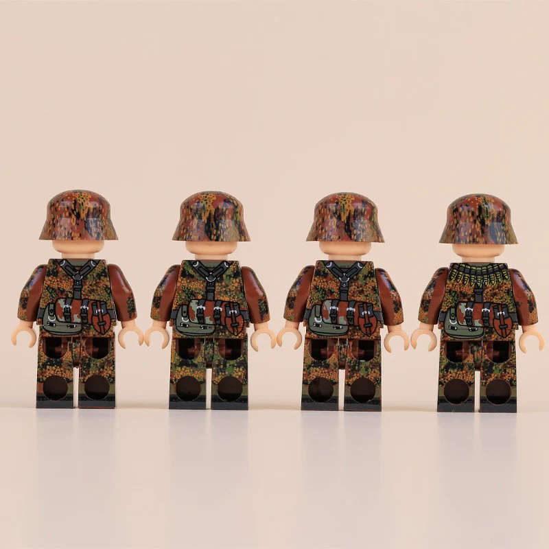 MTZ015-018 WWII Autumn Camouflage German Soldier Minifigures - Image 3