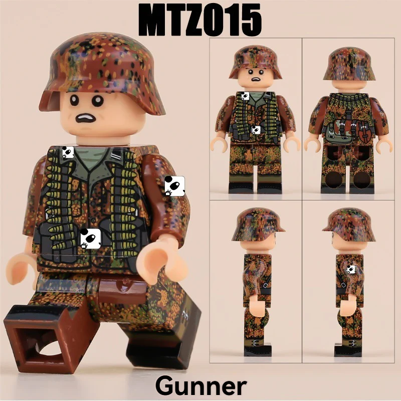 MTZ015-018 WWII Autumn Camouflage German Soldier Minifigures - Image 4