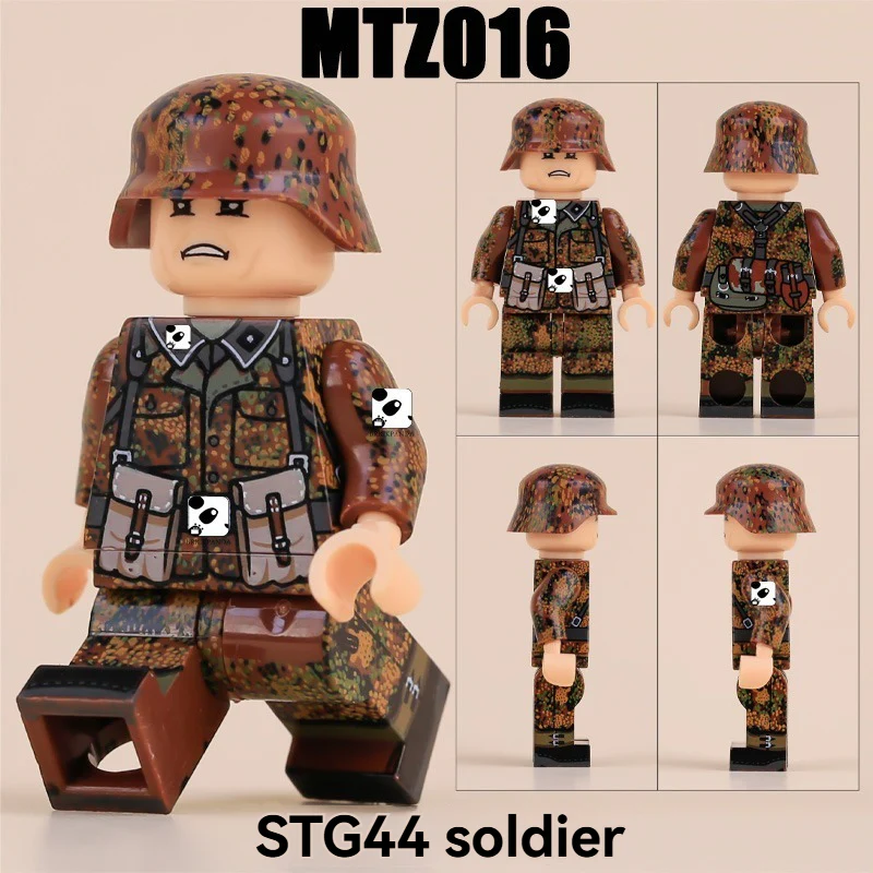 MTZ015-018 WWII Autumn Camouflage German Soldier Minifigures - Image 5