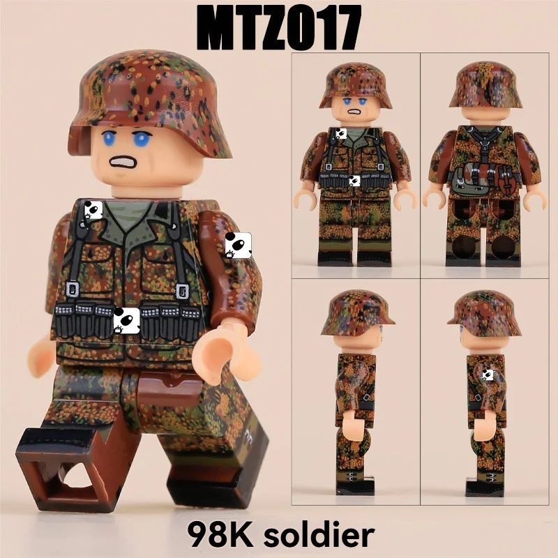 MTZ015-018 WWII Autumn Camouflage German Soldier Minifigures - Image 6