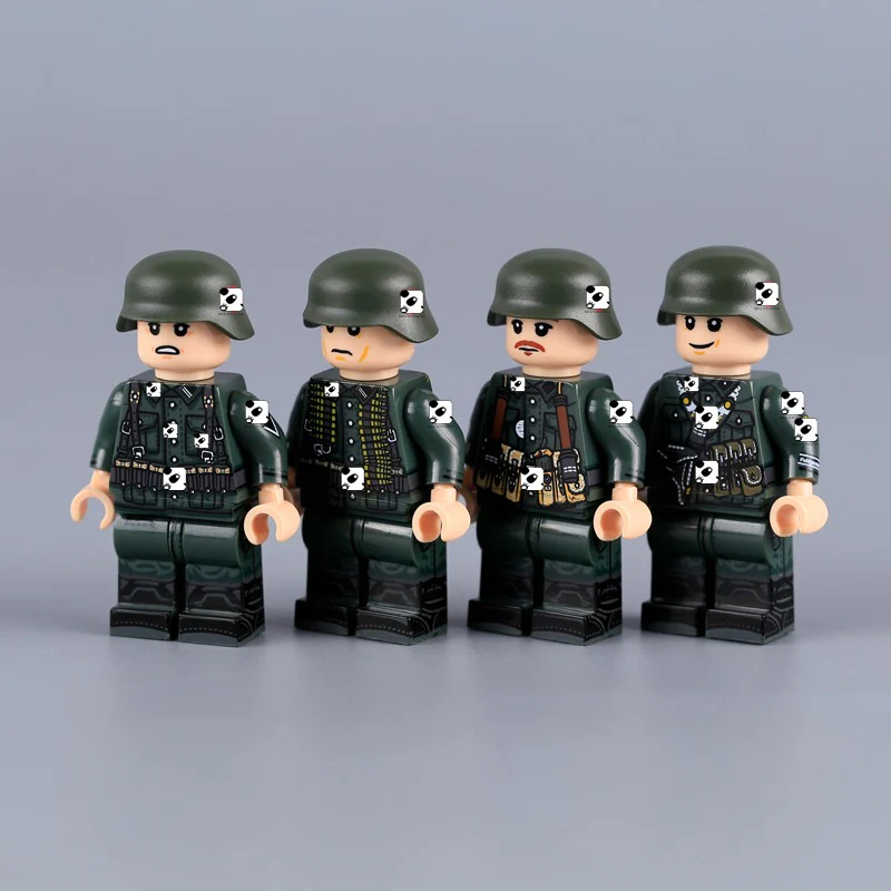 MTZ019-022 World War II military police soldier Minifigures - Image 2