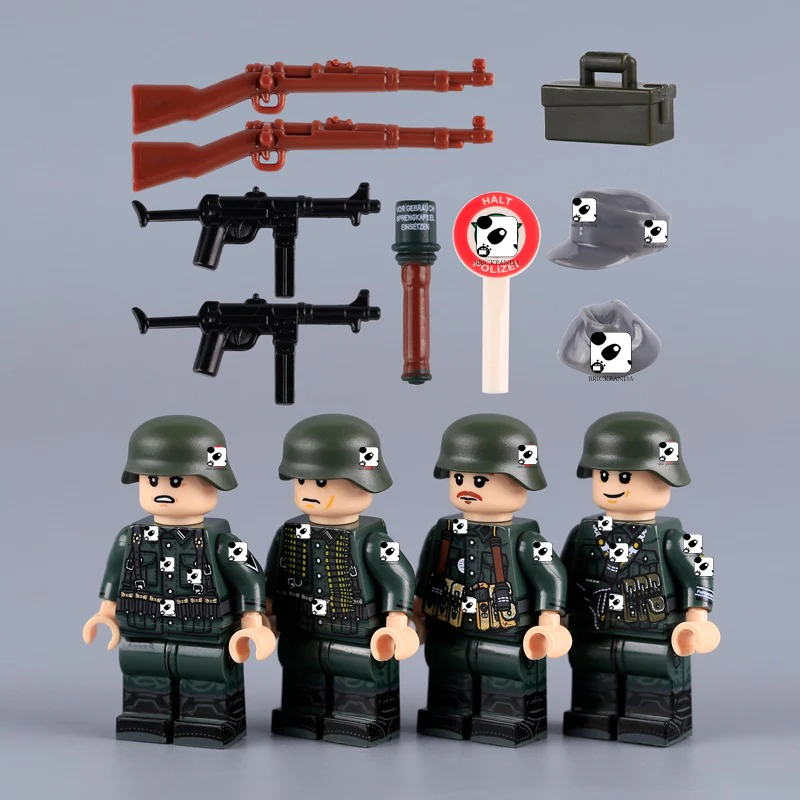 MTZ019-022 World War II military police soldier Minifigures - Image 4