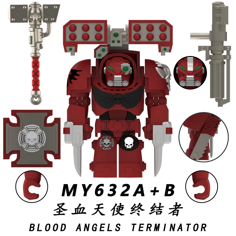 MY631A-635A MY631B-635B Warhammer 40,000 Terminator Minifigures - Image 3