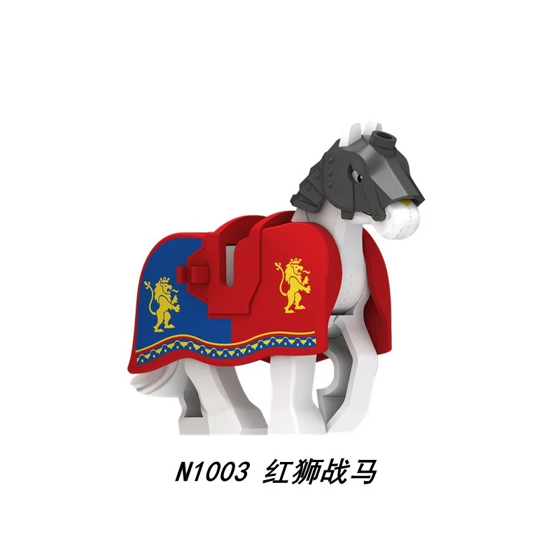 N1003-1005 Medieval Castle Raven Black Eagle Red Lion Knight Warhorse Minifigures - Image 2