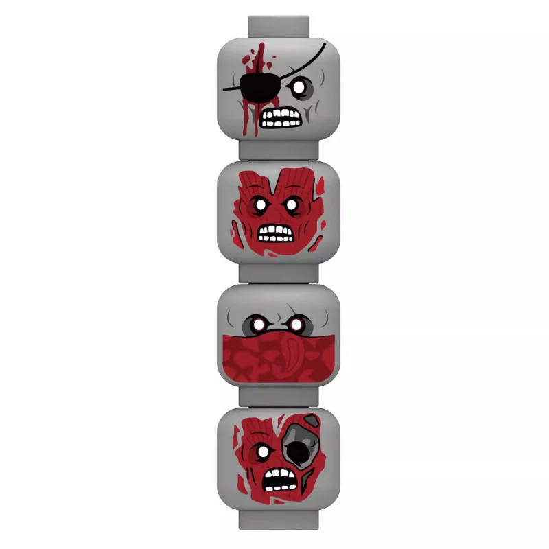 N1018-1028 Zombie head expression parts minifigure - Image 10