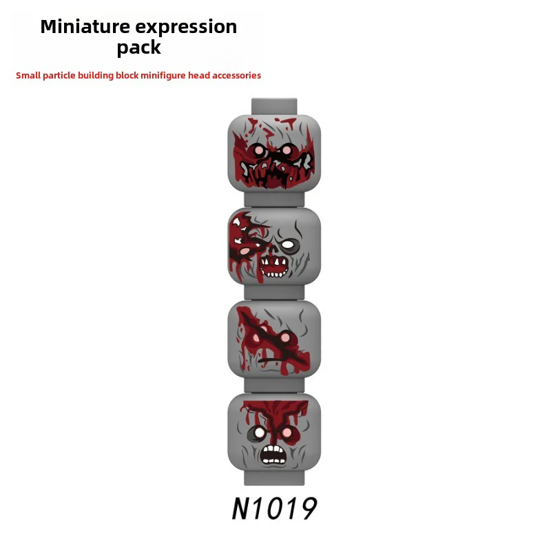 N1018-1028 Zombie head expression parts minifigure - Image 3