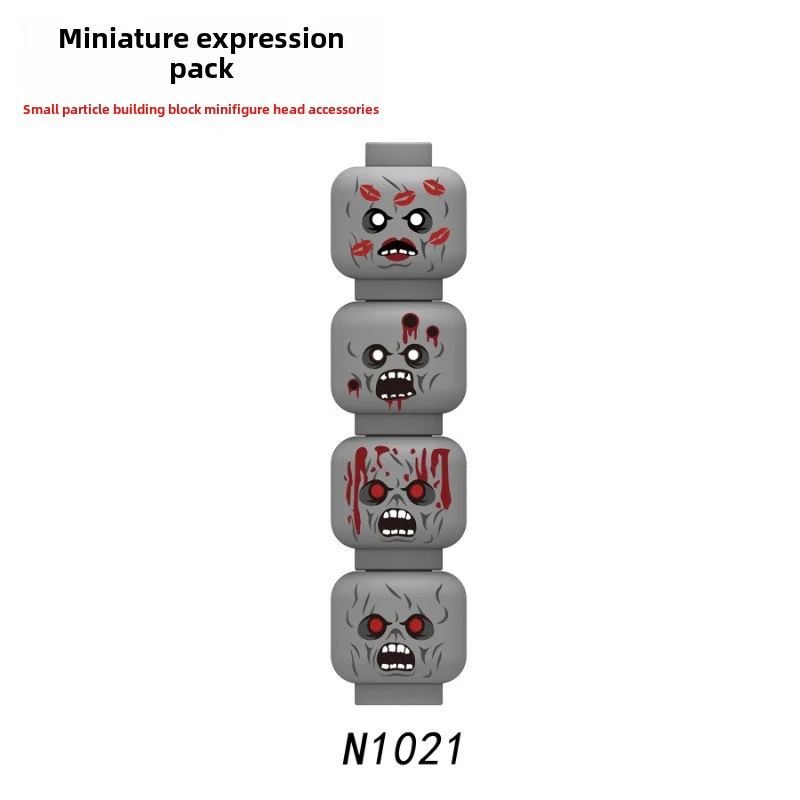 N1018-1028 Zombie head expression parts minifigure - Image 5