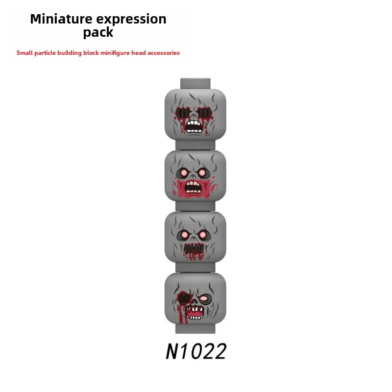N1018-1028 Zombie head expression parts minifigure - Image 6