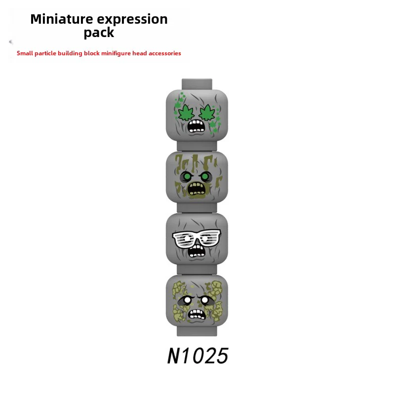N1018-1028 Zombie head expression parts minifigure - Image 9