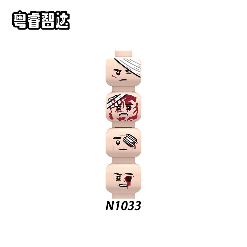 N1033-1038 Human Head Expression Parts Minifigures - Image 2