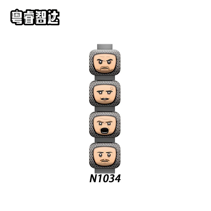 N1033-1038 Human Head Expression Parts Minifigures - Image 3