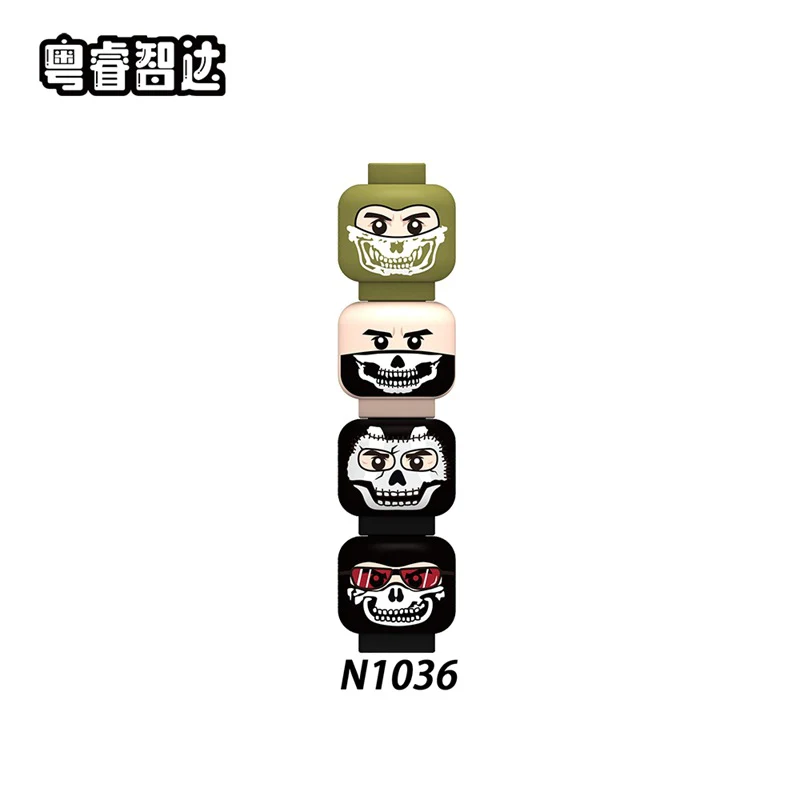 N1033-1038 Human Head Expression Parts Minifigures - Image 5
