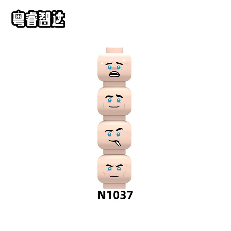 N1033-1038 Human Head Expression Parts Minifigures - Image 6