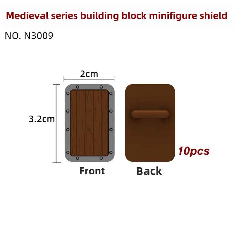 N3001-3009 Medieval Castle Man Shield Minifigures - Image 10