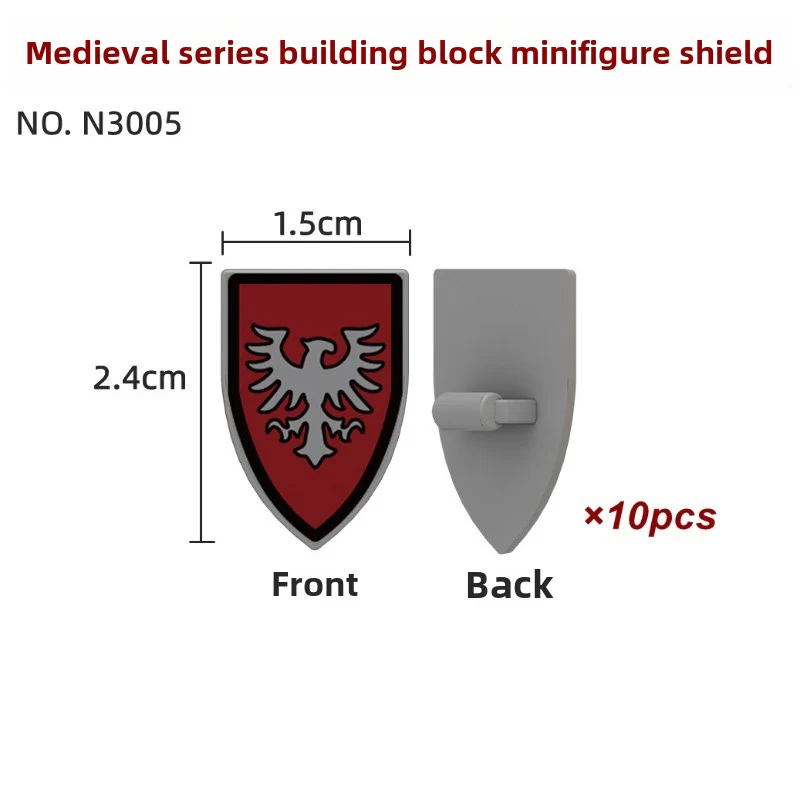 N3001-3009 Medieval Castle Man Shield Minifigures - Image 6