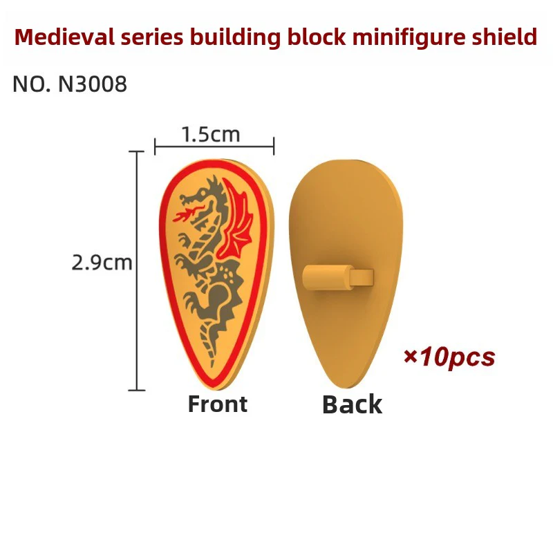 N3001-3009 Medieval Castle Man Shield Minifigures - Image 9