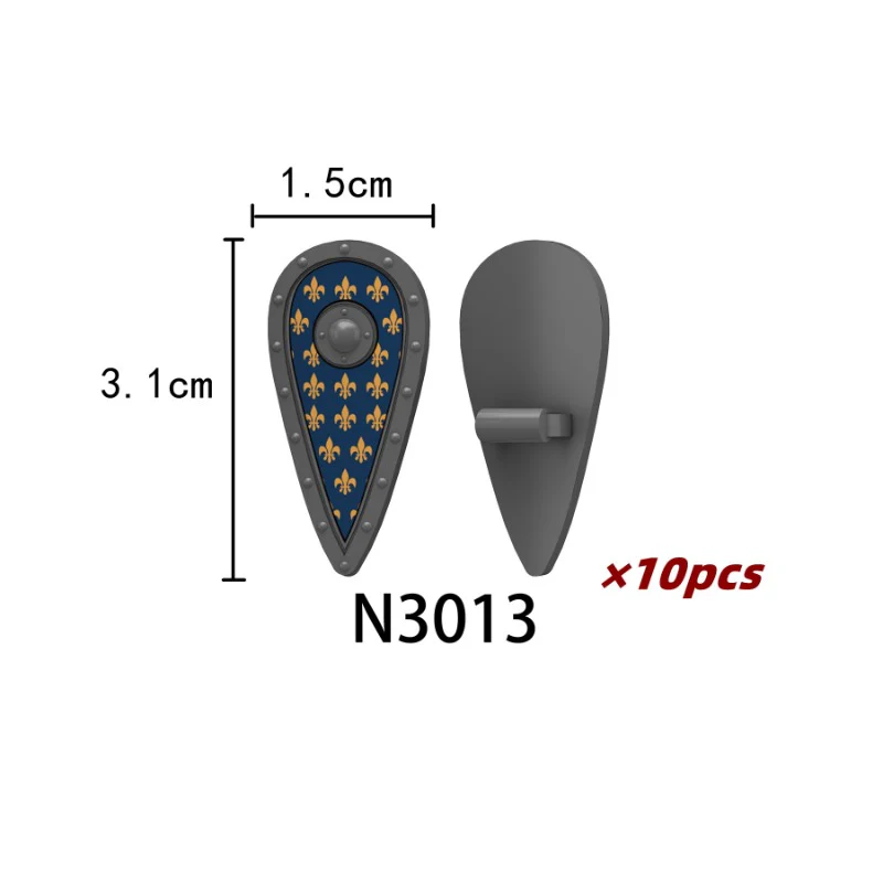 N3010-3013 Medieval Crusader Shield Minifigures - Image 5
