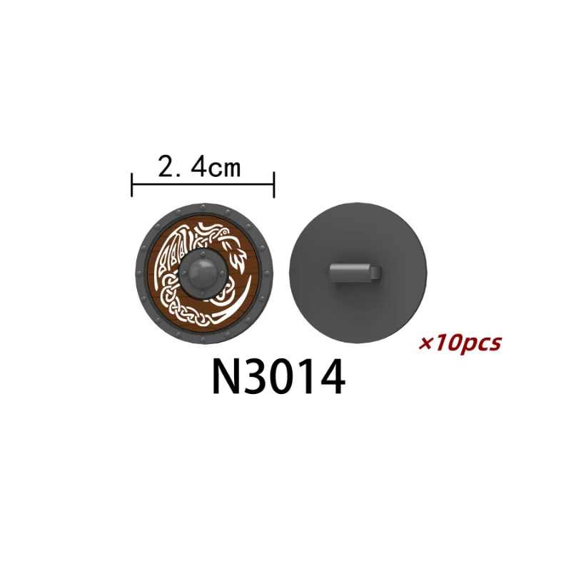 N3010-3013 Medieval Crusader Shield Minifigures - Image 6