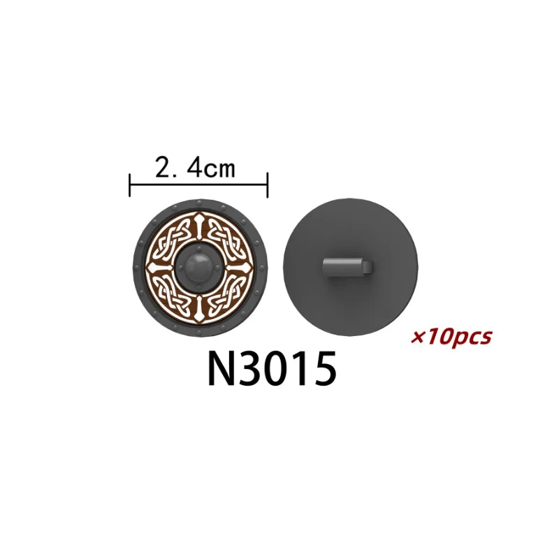N3010-3013 Medieval Crusader Shield Minifigures - Image 7